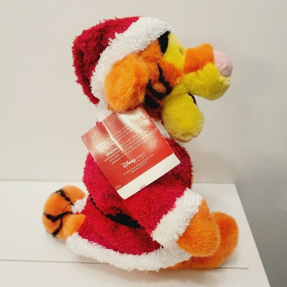 Vtg  Disney Store Winnie the Pooh Tigger Dressed Santa Red Suit Plush Stuffed To - Picture 4 of 7